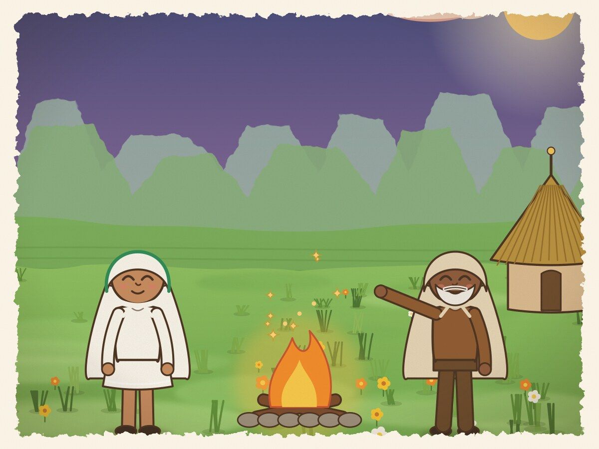 Scene 6: The healer threw the whisker into the fire. "You won a lion's trust with patience. Use that same patience with Abebe."